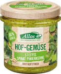 Bio Gemüseaufstrich mit Spinat und Pinienkernen glutenfrei 135 g – Allos