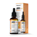 Vitamin Adek Junior pour enfants en gouttes (300 Mcg + 10 Mcg + 4 Mg + 20 Mcg) Sans gluten 30 Ml