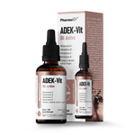 Vitamine ADEK gouttes (800 mcg + 100 mcg + 12 mg + 75 mcg) complément alimentaire sans gluten 30 ml - Pharmovit