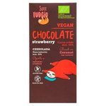 Biologische vegan aardbeienchocolade 80 g – Super Fudgio