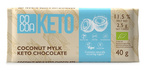 Chocolat à la noix de coco Keto avec huile de mct sans sucre ajouté BIO 40 g - Cacao