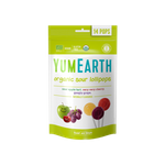 Sucettes acidulées à la vitamine C, cerise, fraise, Bio 85 g – Yumearth