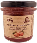 Erdbeerkonfitüre mit Erythritol gesüßt, ohne Zucker 160 g