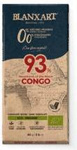 Chocolat amer 93% Congo Sans sucre ni édulcorant ajoutés, Sans gluten BIO 80 g