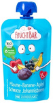 Pflaume, Banane, Apfel, Schwarze Johannisbeere Mus BIO 100 g - Fruchtbar