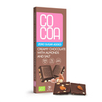 Cremige Schokolade mit Mandeln und Salz ohne Zuckerzusatz Bio 40 g – Cocoa
