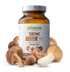 Extrait de champignons Shiitake (400 mg), complément alimentaire sans gluten, 90 gélules – Biowen