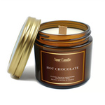 Sojawachs Duftkerze mit Holzdocht Hot Chocolate 120 ml – Your Candle