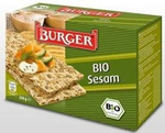 Biologische volkoren rogge knäckebröd met sesam, 250 g – Burger