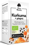 Kurkuma mit Pfeffer Bio Nahrungsergänzungsmittel 60 Kapseln (555 mg) – Dary Natury