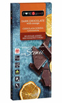 Donkere chocolade met sinaasappel, met stevia, zonder toegevoegde suikers, glutenvrij 125 g – Pure&Good
