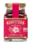 Confiture de framboises à teneur réduite en sucre avec pétales de roses 170 g - Polska Róża