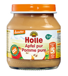 Glutenvrije appelmoes van 5 maanden Demeter BIO 125 g (pot) - Holle