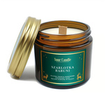 Soja geurkaars met houten lont Oma's appeltaart 120ml - Your Candle