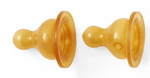 Tétine de biberon anti-colique à débit lent 0-3 mois (lot de 2) – Hevea