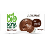 Dessert bio au soja aromatisé au chocolat sans gluten (2 x 130 g) 260 g - The Bridge