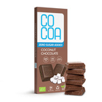 Kokosnoot chocolade zonder toegevoegde suiker bio 40 g - Cacao