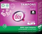 Tampons aus 100% Bio-Baumwolle - Super 18 Stück – Gentle Day