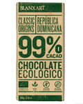 Chocolat amer 99% dominicain sans gluten BIO 80 g