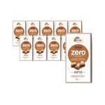 SET VAN 10 x Melkchocolade zonder toegevoegde suiker gezouten karamel met stevia KETO 100 g
