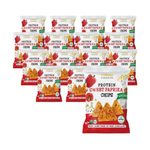 SET 12 x Glutenfreie Protein-Pyramidenchips mit Paprikageschmack 60g - POPCROP