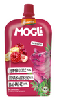 Purée de fruits banane-framboise-rhubarbe sans sucres ajoutés Demeter BIO 120 g - Mogli