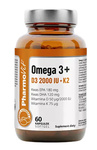 Omega 3 + Vitamine D3 + K2 glutenfrei 60 Kapseln - Pharmovit (Clean Label)