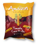 Maïsrolletjes chips met tomatensmaak glutenvrij Biologisch 100 g – Amaizin
