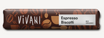 Barre fourrée au lait et au café et biscuits enrobés de chocolat au lait espresso BIO 40 g - Vivani