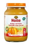 Glutenfreies Kürbis-Huhn-Dinner ohne Zuckerzusatz ab 5 Monaten BIO 190 g (Glas) - Holle