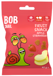 Rouleau de fruits pomme-fraise sans sucres ajoutés sans gluten 40 g – Bob Snail