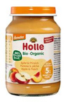 Pomme-pêche sans gluten, dès 5 mois, Demeter Bio, 190 g pot – Holle