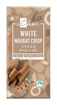 Tablette de chocolat blanc façon nougat, au croquant de noisettes, à base de boisson de riz Bio 80 g – Ichoc