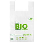 Sac compostable avec logo Bio Planet (60 cm x 35 cm x 8,5 cm)