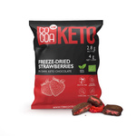 Erdbeeren in dunkler Schokolade ohne Zuckerzusatz keto bio 40 g - Kakao