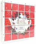 Biologische rode puzzel adventskalender met kerstthee 50 g – English Tea Shop