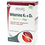 Vitamine K2+ D3 complément alimentaire 60 comprimés sublinguaux - Physalis