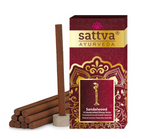 Piliers d'encens indiens en bois de santal (10 pcs.) 20 g - Sattva (Ayurveda)