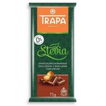 Melkchocolade met hazelnoten en stevia 75 g – Trapa