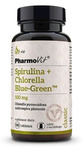 Spiruline + Chlorella Bleu-Vert complément alimentaire (500 mg) sans gluten 180 comprimés – Pharmovit