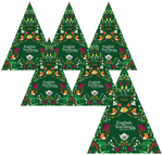 SET VAN 6x BIO piramide adventskalender (Green Trangular - 13 smaken thee) (25 x 2 g) 50 g English Tea Shop Organic
