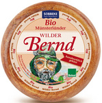 Fromage jaune Wild Bernd affiné (50 % de matière grasse dans l'extrait sec) Bio (3,5 kg - 4,0 kg) - Sobbeke