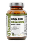 Ginkgo biloba + Ashwagandha Complexe Mémoire, complément alimentaire, 60 capsules – Pharmovit