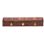 Houten wierookdoos met buddha motief - Sattva