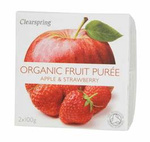 Dessert pomme-fraise Bio 200 g – Clearspring