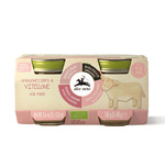 Kalfsvleescrème glutenvrij vanaf 4 maanden biologisch (2 x 80 g) 160 g – Alce Nero